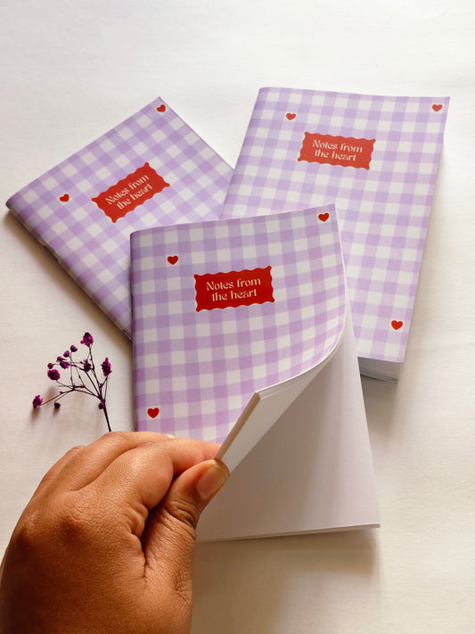 Gingham Hearts Notebook | Cottage Critters