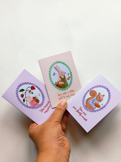 Sweet & Zesty — Mini Card Set | Cottage Critters