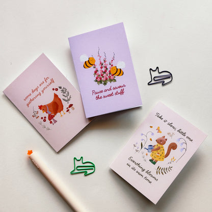 Take It Slow - Mini Card Set | Cottage Critters
