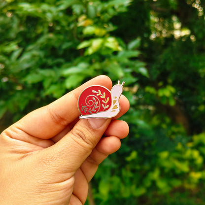 Garden Snail Enamel Pin | Cottage Critters