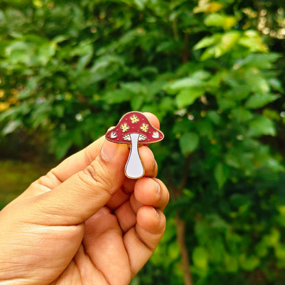 Enchanted Mushroom Enamel Pin | Cottage Critters
