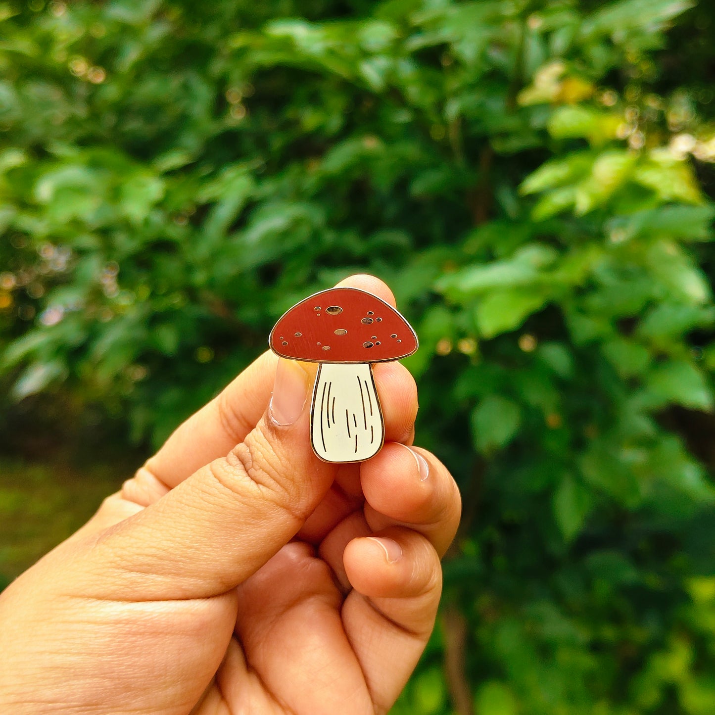 Woodland Mushroom Enamel Pin | Cottage Critters