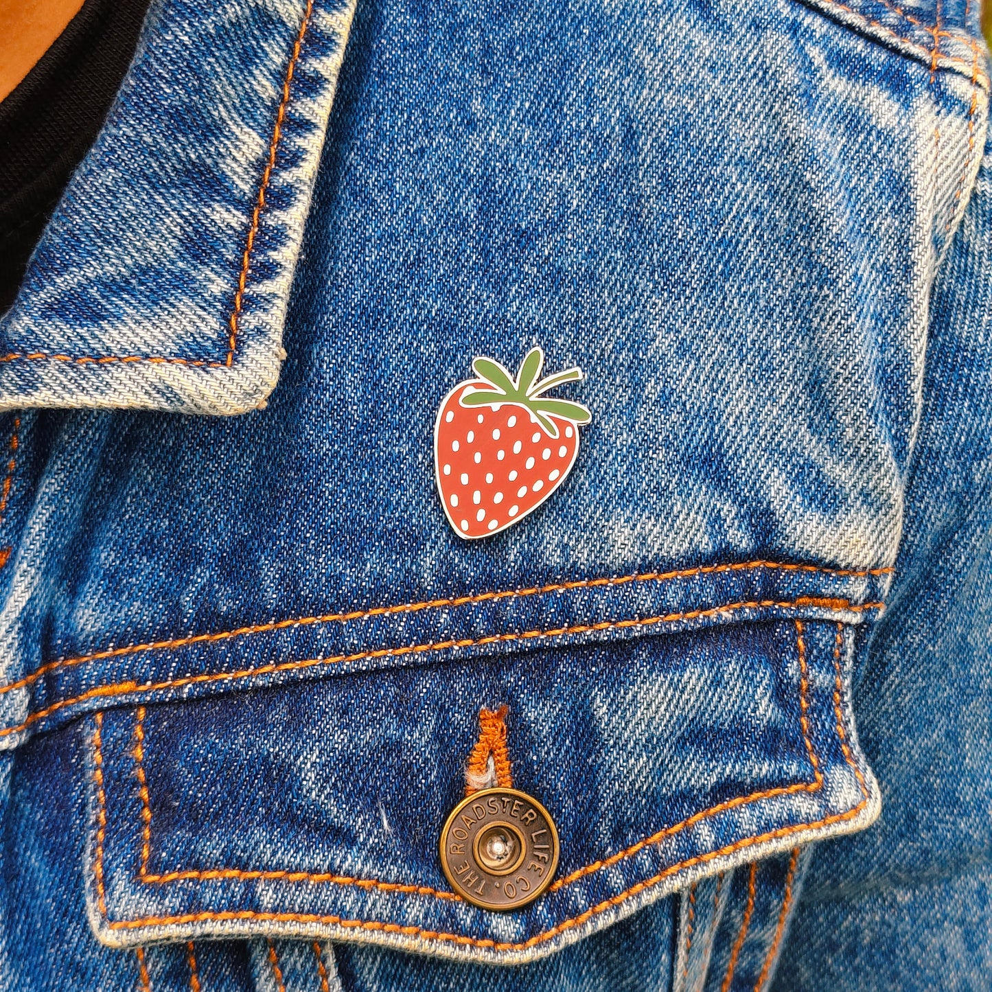 Wild Strawberry Enamel Pin | Cottage Critters