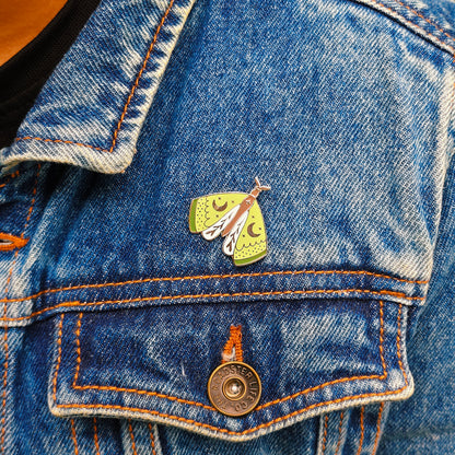 Moonlit Moth Enamel Pin | Cottage Critters