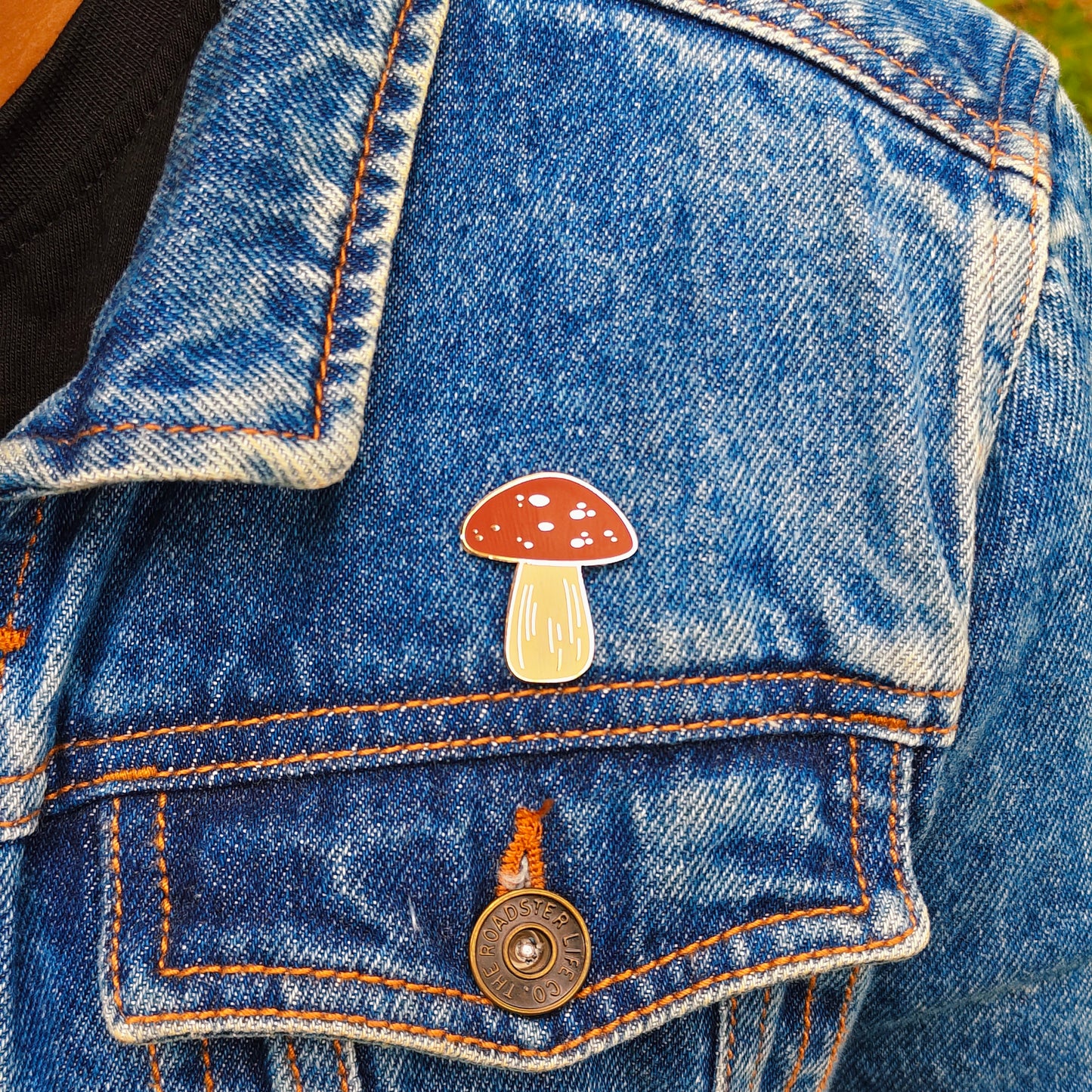 Woodland Mushroom Enamel Pin | Cottage Critters