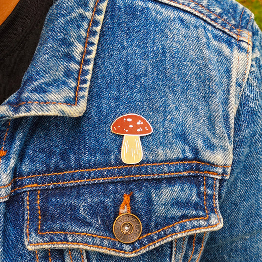 Woodland Mushroom Enamel Pin | Cottage Critters