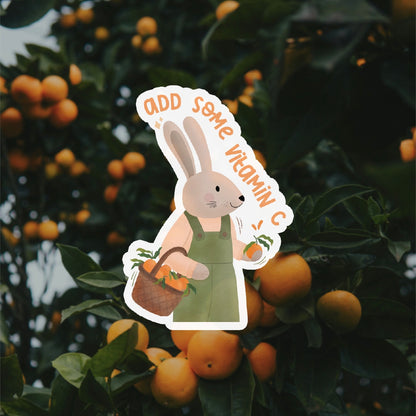 Cottage Critters Sticker - Add Some Vitamin C | Illustrated Vinyl Sticker | Minuku Studio